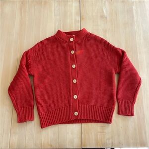 Nico Cotton Cardigan in Tomato